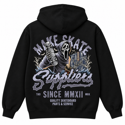 MKSK8 "SCREAM GHOSTFACE" SKATE DECK HOODIE HEAVYWEIGHT 13oz